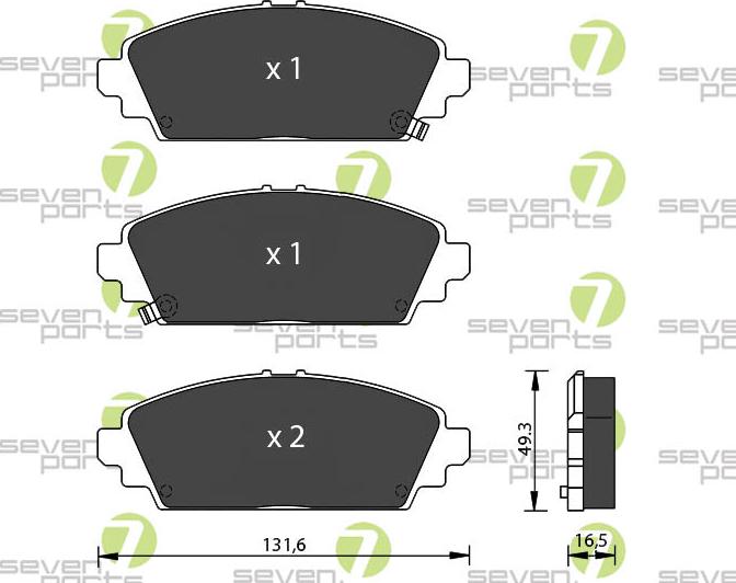 7 SEVEN PARTS SVP20890 - Set placute frana,frana disc aaoparts.ro