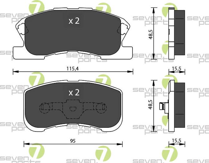 7 SEVEN PARTS SVP21980 - Set placute frana,frana disc aaoparts.ro