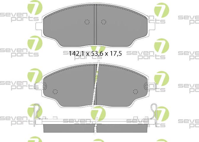 7 SEVEN PARTS SVP28590 - Set placute frana,frana disc aaoparts.ro