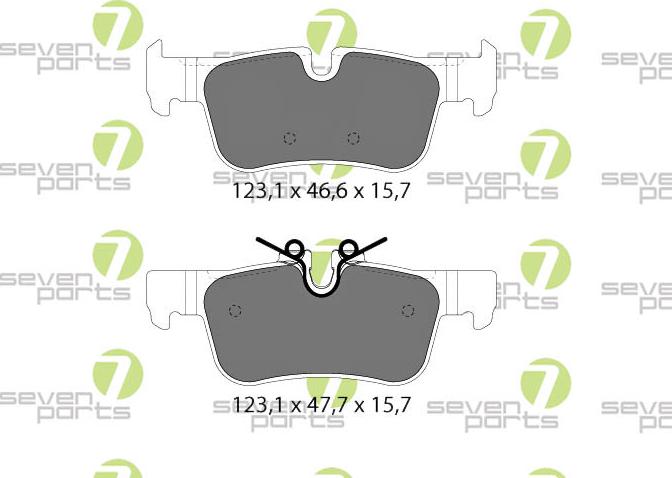 7 SEVEN PARTS SVP28520 - Set placute frana,frana disc aaoparts.ro