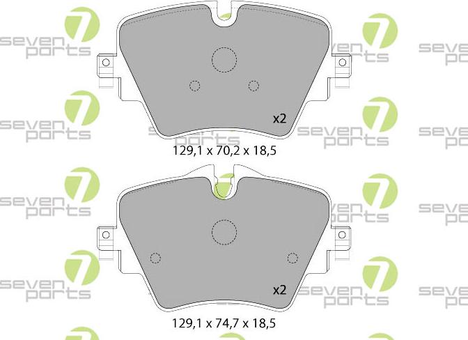 7 SEVEN PARTS SVP28170 - Set placute frana,frana disc aaoparts.ro