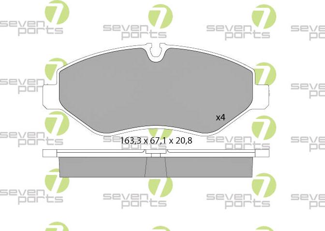 7 SEVEN PARTS SVP23490 - Set placute frana,frana disc aaoparts.ro
