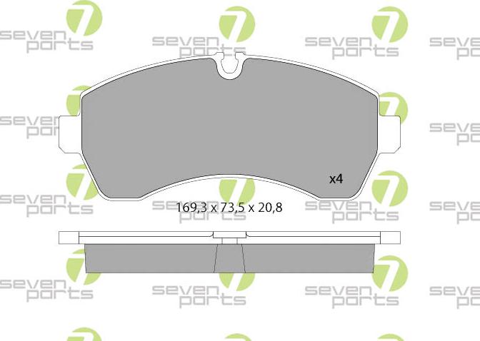 7 SEVEN PARTS SVP23480 - Set placute frana,frana disc aaoparts.ro