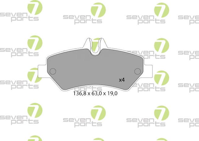 7 SEVEN PARTS SVP23500 - Set placute frana,frana disc aaoparts.ro