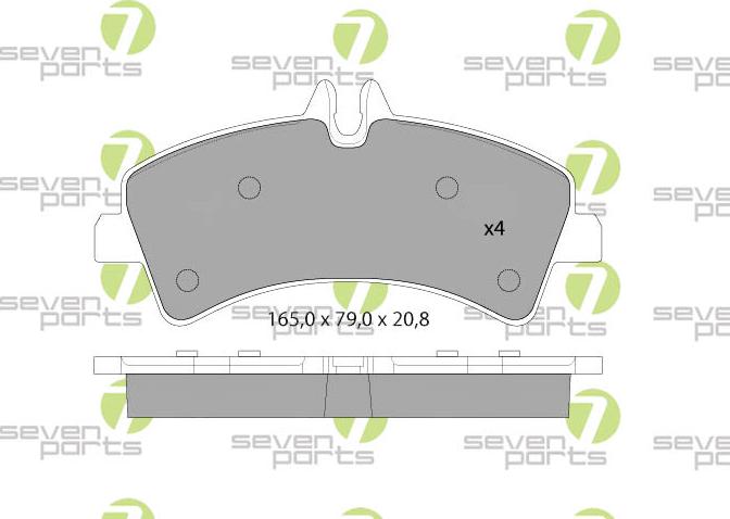 7 SEVEN PARTS SVP23570 - Set placute frana,frana disc aaoparts.ro