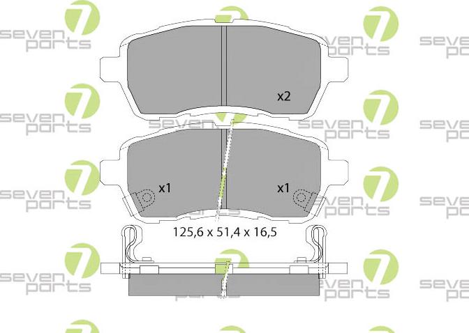 7 SEVEN PARTS SVP23690 - Set placute frana,frana disc aaoparts.ro