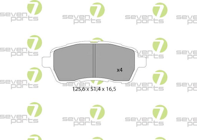 7 SEVEN PARTS SVP23691 - Set placute frana,frana disc aaoparts.ro