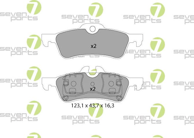 7 SEVEN PARTS SVP23091 - Set placute frana,frana disc aaoparts.ro