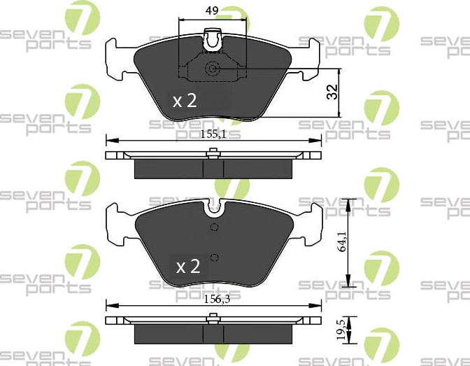 7 SEVEN PARTS SVP23011 - Set placute frana,frana disc aaoparts.ro