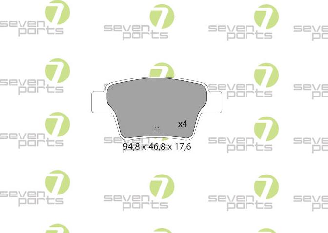 7 SEVEN PARTS SVP23100 - Set placute frana,frana disc aaoparts.ro