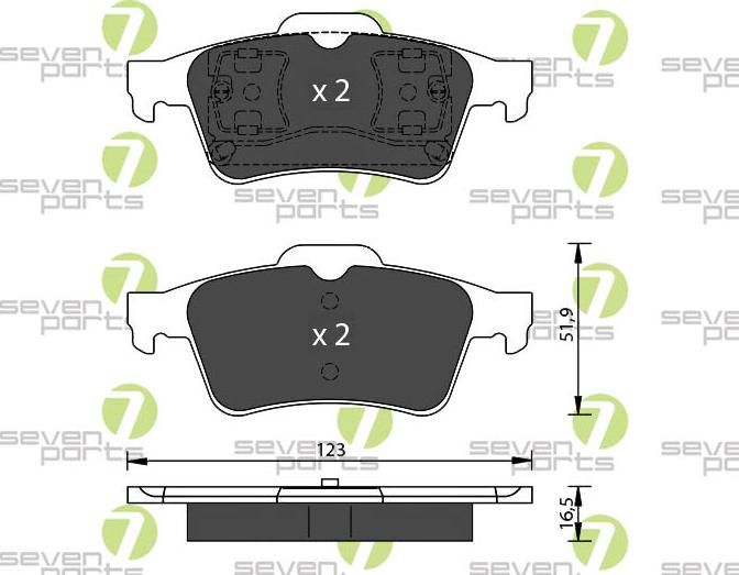 7 SEVEN PARTS SVP23290 - Set placute frana,frana disc aaoparts.ro