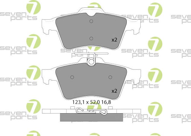 7 SEVEN PARTS SVP23291 - Set placute frana,frana disc aaoparts.ro