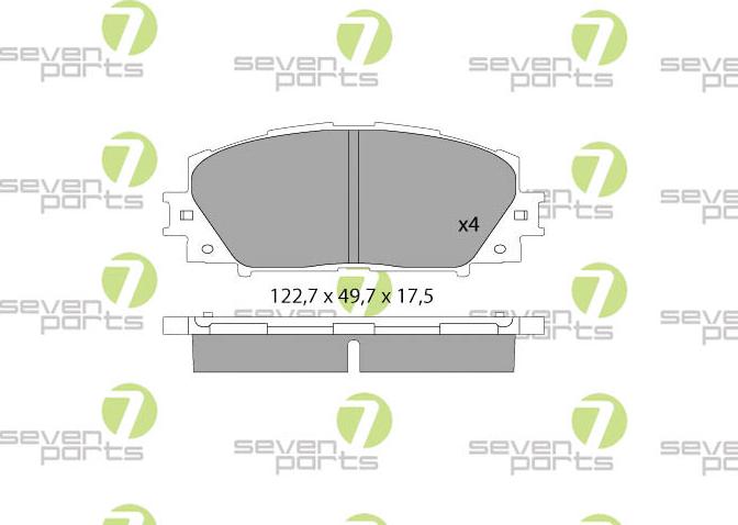 7 SEVEN PARTS SVP23280 - Set placute frana,frana disc aaoparts.ro