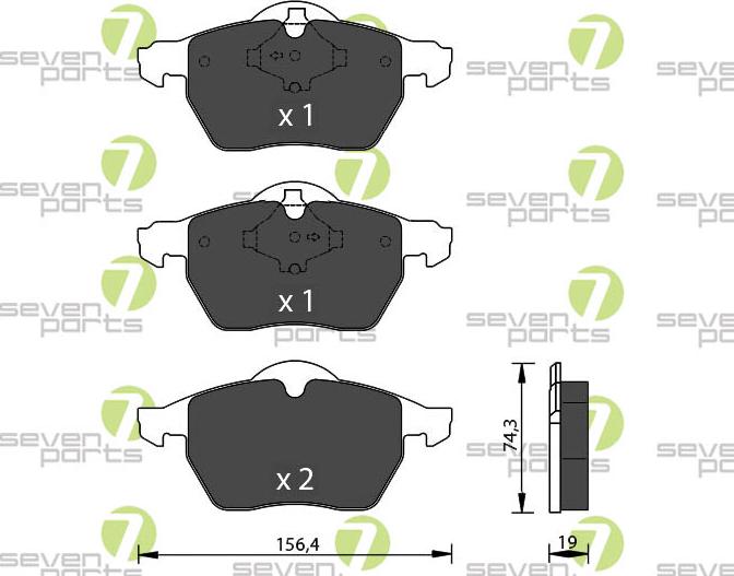 7 SEVEN PARTS SVP22411 - Set placute frana,frana disc aaoparts.ro