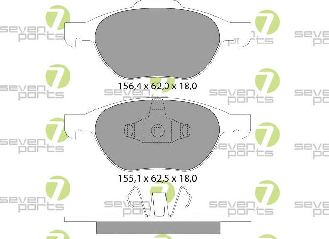 7 SEVEN PARTS SVP22620 - Set placute frana,frana disc aaoparts.ro