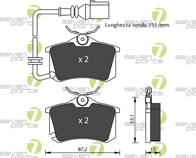 7 SEVEN PARTS SVP22881 - Set placute frana,frana disc aaoparts.ro