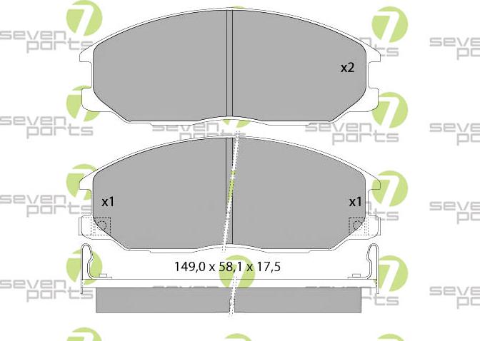 7 SEVEN PARTS SVP22241 - Set placute frana,frana disc aaoparts.ro