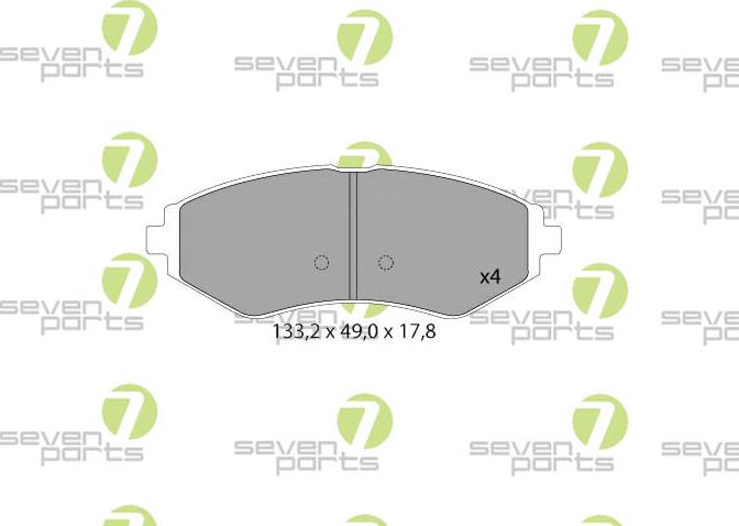 7 SEVEN PARTS SVP27660 - Set placute frana,frana disc aaoparts.ro