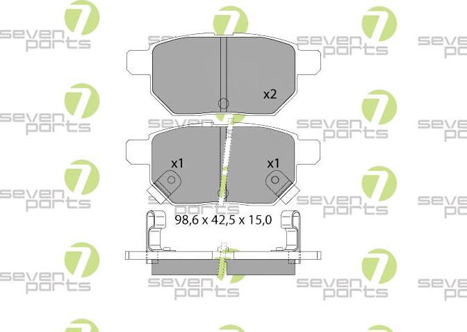 7 SEVEN PARTS SVP27110 - Set placute frana,frana disc aaoparts.ro