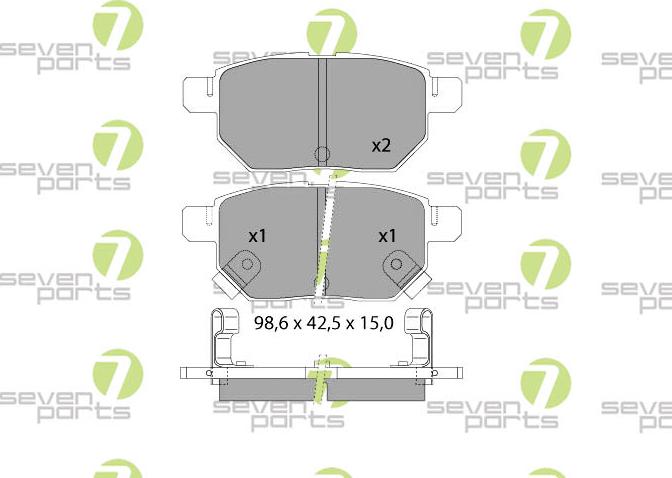 7 SEVEN PARTS SVP27111 - Set placute frana,frana disc aaoparts.ro