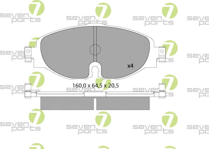 7 SEVEN PARTS SVP27350 - Set placute frana,frana disc aaoparts.ro