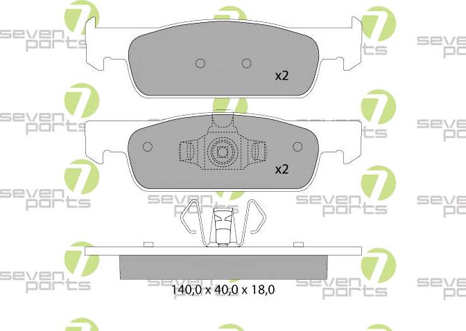 7 SEVEN PARTS SVP27280 - Set placute frana,frana disc aaoparts.ro