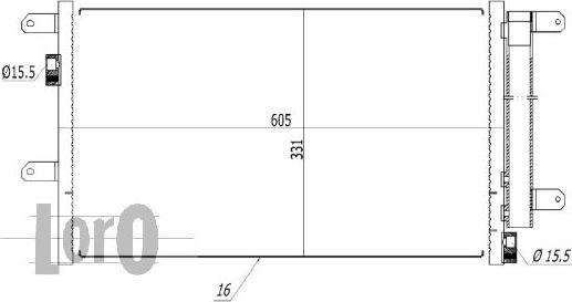 ABAKUS 022-016-0002 - Condensator, climatizare aaoparts.ro