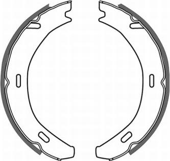 ABE CRM002ABE - Set saboti frana, frana de mana aaoparts.ro