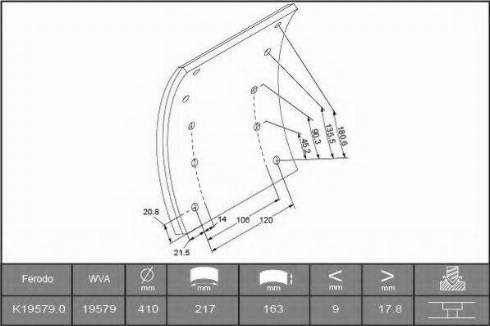 ABEX B2093167 - Set garnituri de frictiune, frana tambur aaoparts.ro