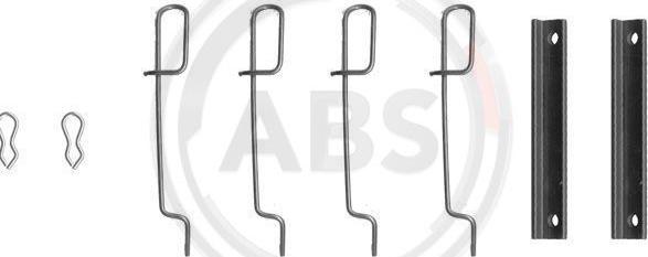A.B.S. 0992Q - Set accesorii, placute frana aaoparts.ro