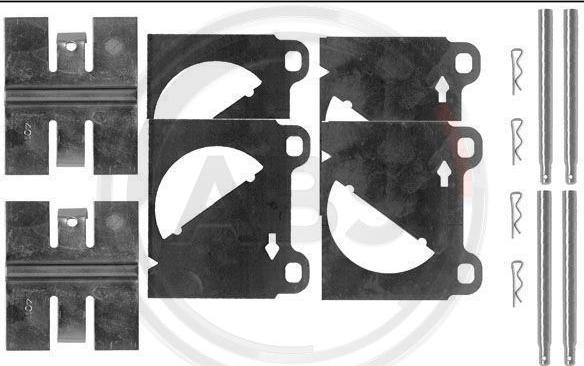 A.B.S. 0950Q - Set accesorii, placute frana aaoparts.ro