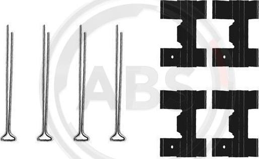 A.B.S. 0951Q - Set accesorii, placute frana aaoparts.ro