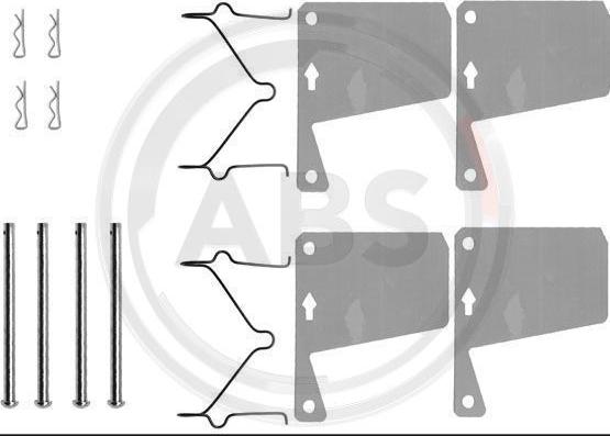 A.B.S. 0960Q - Set accesorii, placute frana aaoparts.ro