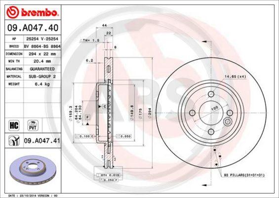 A.B.S. 09.A047.41 - Disc frana aaoparts.ro