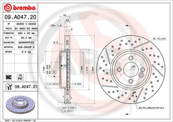 A.B.S. 09.A047.21 - Disc frana aaoparts.ro