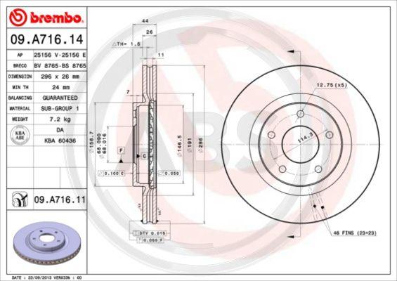 A.B.S. 09.A716.11 - Disc frana aaoparts.ro