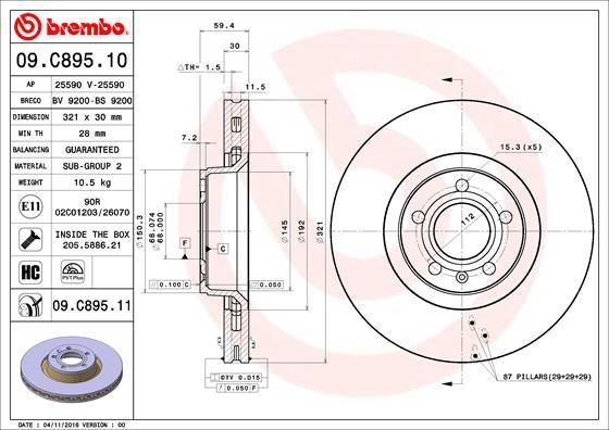 A.B.S. 09.C895.11 - Disc frana aaoparts.ro