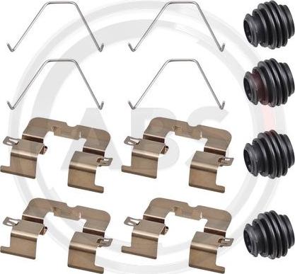 A.B.S. 0114Q - Set accesorii, placute frana aaoparts.ro