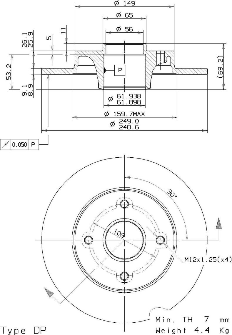 A.B.S. 08.9512.20 - Disc frana aaoparts.ro
