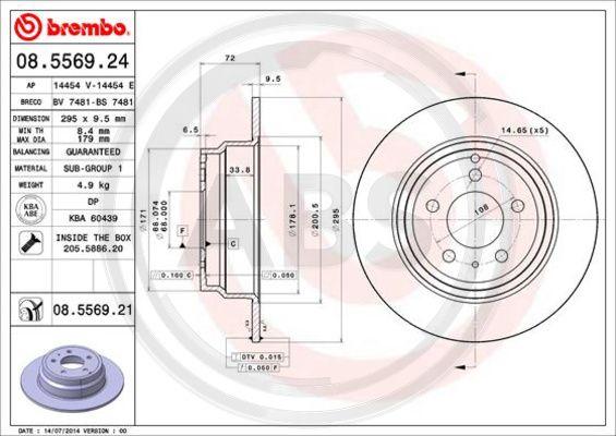 A.B.S. 08.5569.21 - Disc frana aaoparts.ro