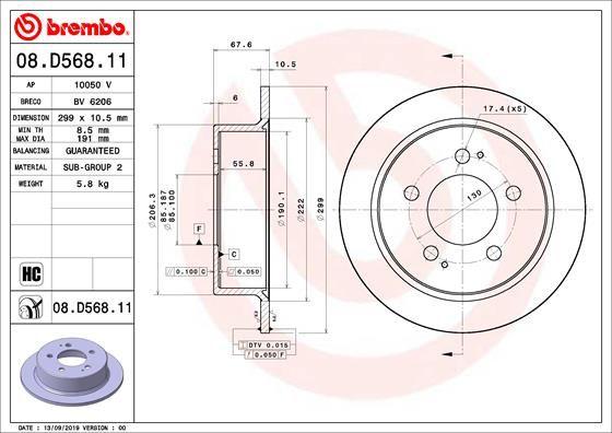 A.B.S. 08.D568.11 - Disc frana aaoparts.ro
