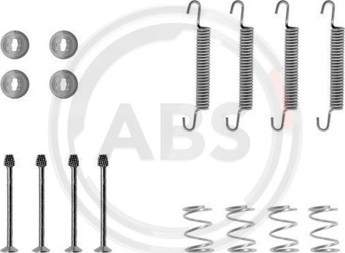 A.B.S. 0711Q - Set accesorii, saboti frana parcare aaoparts.ro