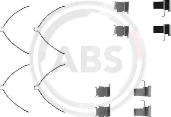 A.B.S. 1261Q - Set accesorii, placute frana aaoparts.ro