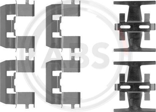 A.B.S. 1208Q - Set accesorii, placute frana aaoparts.ro