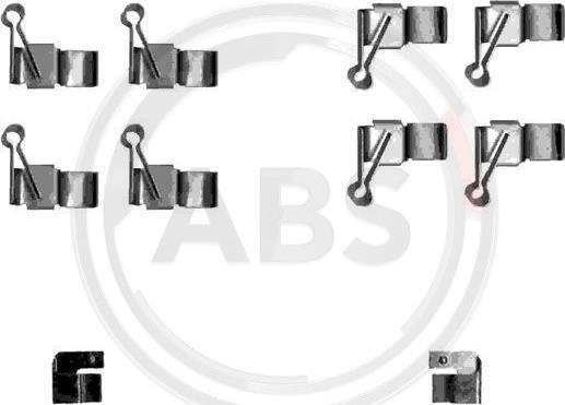 A.B.S. 1238Q - Set accesorii, placute frana aaoparts.ro