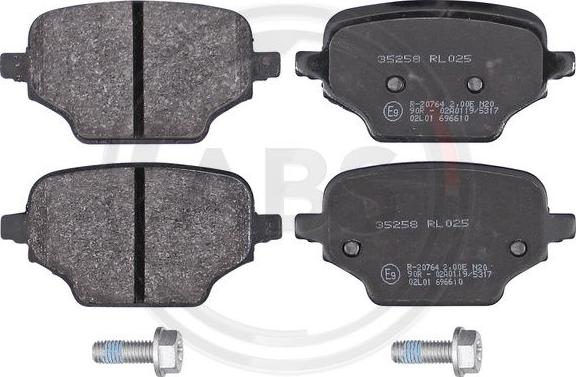 A.B.S. 35258 - Set placute frana,frana disc aaoparts.ro