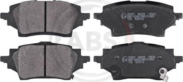 A.B.S. 35287 - Set placute frana,frana disc aaoparts.ro