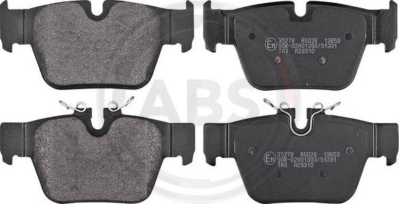 A.B.S. 35278 - Set placute frana,frana disc aaoparts.ro