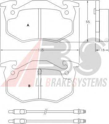 A.B.S. 36503 OE - Set placute frana,frana disc aaoparts.ro