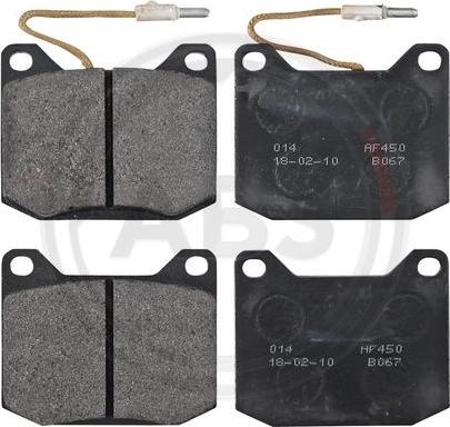 A.B.S. 36043 - Set placute frana,frana disc aaoparts.ro